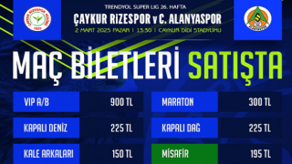 Çaykur Rizespor – Alanyaspor Maçı Biletleri Satışta!