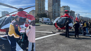 Rize’de 4 Aylık Bebek İçin Ambulans Helikopter Havalandı