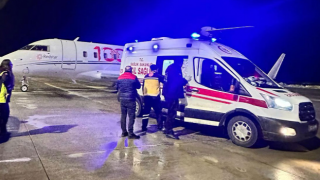 Rize'de MFS tedavisi gören çocuk ambulans uçakla Ankara'ya sevk edildi